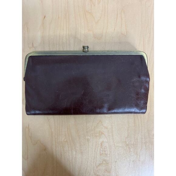 HOBO Lauren Clutch Wallet in Chocolate Brown Leather - Picture 1 of 16